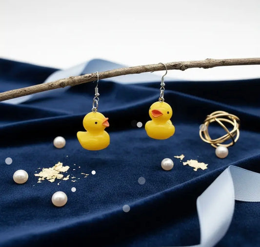 Resin Duck Earrings