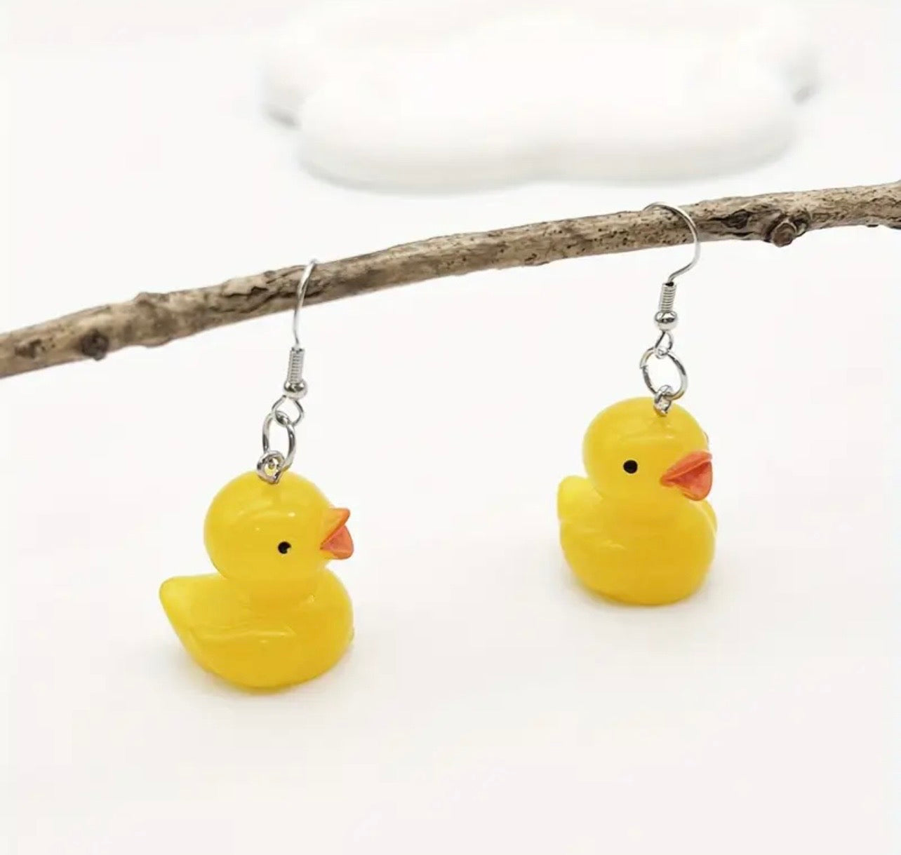 Resin Duck Earrings