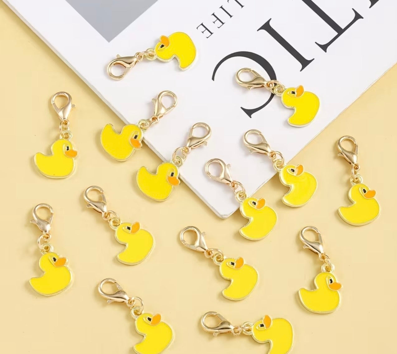 Little Golden Yellow Duck Keychain