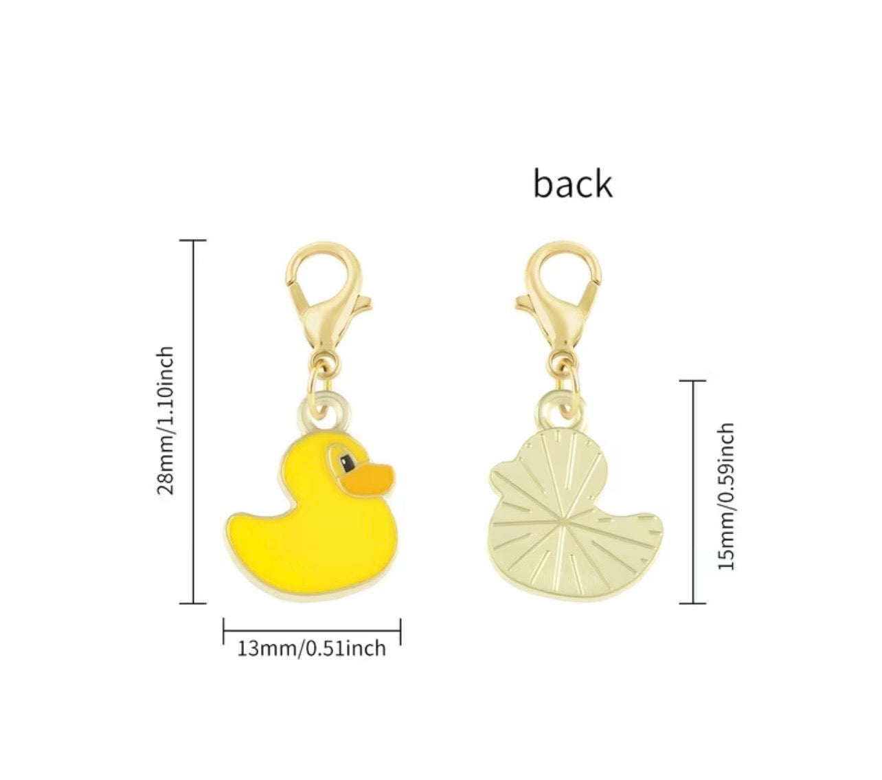 Little Golden Yellow Duck Keychain